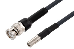 BNC Male to SMB Plug Cable Using LMR-195-FR Coax with HeatShrink