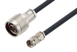 N Male to SMA Male Low Loss Cable Using LMR-195-FR Coax in 50CM