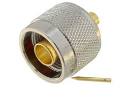 N Male Connector Solder Attachment for PE-SR402AL, PE-SR402FL, PE-SR402FLJ, PE-SR402TN, RG402