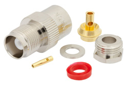 TNC Female Connector Clamp/Solder Attachment For PE-SR405AL, PE-SR405FL, RG405