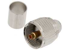 UHF Male Connector Crimp/Solder Attachment for RG213, RG215, RG8
