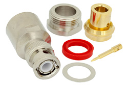 BNC Male Connector Clamp/Solder Attachment For PE-SR401AL, PE-SR401FL, RG401