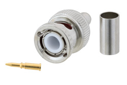 BNC Male Connector Crimp/Solder Attachment for RG59B/U Plenum, RG59-P, RG302