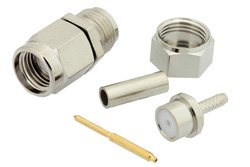 SMA Male Connector Crimp/Solder Attachment for RG178, RG196