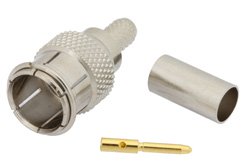 Mini UHF Male Push-On Connector Crimp/Solder Attachment for RG55, RG141, RG142, RG223, RG400