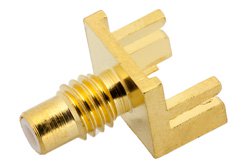 SMC Jack Connector Solder Attachment 0.042 inch End Launch PCB, .020 inch x .010 inch Contact
