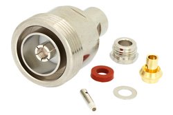 7/16 DIN Female Connector Clamp/Solder Attachment For PE-SR402AL, PE-SR402FL, RG402