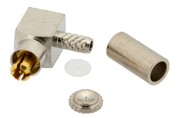 MC-Card Plug Right Angle Connector Crimp/Solder Attachment For RG178, RG196