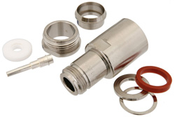 N Female Connector Clamp/Solder Attachment For PE-C600