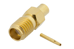 SSMA Female Connector Solder Attachment for PE-SR405AL, PE-SR405FL, PE-SR405FLJ, RG405