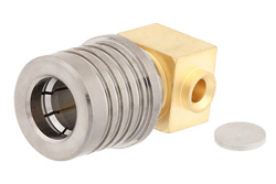 QMA Male Right Angle Connector Solder Attachment For PE-SR405AL, PE-SR405FL, RG405