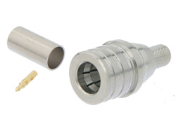 QMA Male Connector Crimp/Solder Attachment for PE-C195, PE-P195, RG58, RG141, RG303, LMR-195, 0.195 inch