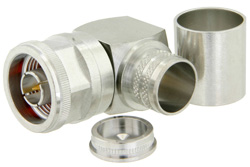 N Male Right Angle Connector Crimp/Solder Attachment for PE-C600, LMR-600, LMR-600-DB, 0.600 inch