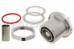 7/16 DIN Female Bulkhead Mount Connector Crimp/Solder Attachment for PE-C240, RG8X, 0.240 inch, LMR-240, LMR-240-DB, LMR-240-UF, B7808A