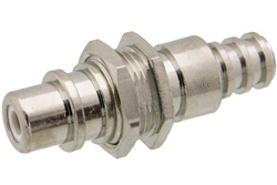 75 Ohm RCA Female Bulkhead Mount Connector Crimp/Solder Attachment for PE-B159, Belden 1855A, Mini 59, .480 inch D Hole