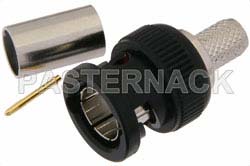 75 Ohm BNC Male Connector Crimp/Solder Attachment For Belden 1505A, High Definition
