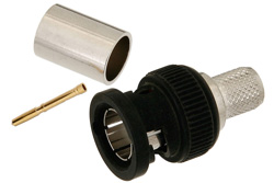 75 Ohm BNC Male Connector Crimp/Solder Attachment For Belden 1694A, High Definition