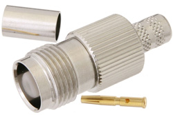 TNC Female Connector Crimp/Solder Attachment for PE-C240, RG8X, 0.240 inch, LMR-240, LMR-240-DB, LMR-240-UF, B7808A