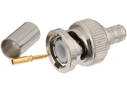 BNC Male Connector Crimp/Solder Attachment for PE-C240, RG8X, 0.240 inch, LMR-240, LMR-240-DB, LMR-240-UF