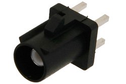 FAKRA Plug Connector Solder Attachment Thru Hole PCB, Black Color