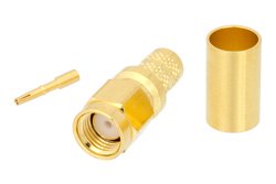 RP SMA Male Connector Crimp/Solder Attachment for PE-C240, RG8X, 0.240 inch, LMR-240, LMR-240-DB, LMR-240-UF, B7808A