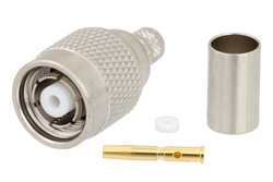 RP TNC Male Connector Crimp/Solder Attachment for PE-C240, RG8X, 0.240 inch, LMR-240, LMR-240-DB, LMR-240-UF, B7808A