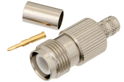 RP TNC Female Connector Crimp/Solder Attachment for PE-C240, RG8X, 0.240 inch, LMR-240, LMR-240-DB, LMR-240-UF, B7808A