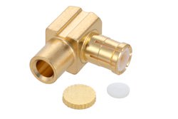 MCX Plug Right Angle Connector Solder Attachment for PE-SR405AL, PE-SR405FL, PE-SR405FLJ, PE-SR405TN, RG405