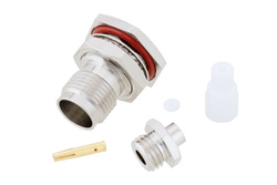 TNC Female Bulkhead Mount Connector Solder Attachment for PE-SR402AL, PE-SR402FL, PE-SR402FLJ, PE-SR402TN, RG402