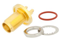 TNC Female Bulkhead Mount Connector Solder Attachment Edge Mount PCB, IP67 Rated