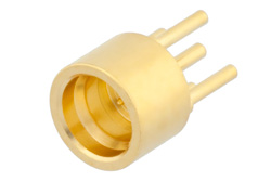 SMP Male Limited Detent Connector Solder Attachment Thru Hole PCB .140 inch Pin Length