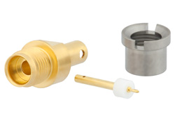 SMP Male Bulkhead Mount Smooth Bore Connector Solder Attachment for PE-SR405AL, PE-SR405FL, PE-SR405FLJ, PE-SR405TN, RG405