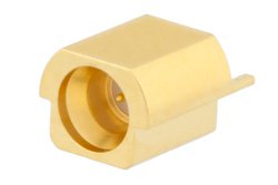 Mini SMP Male Full Detent Connector Solder Attachment Edge Launch PCB