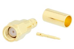 SMA Male Connector Crimp/Solder Attachment for LMR-200, PE-C200