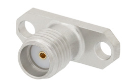 SMA Female Field Replaceable Connector 2 Hole Flange Mount .036 inch Pin