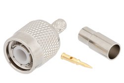 TNC Male Connector Crimp/Solder Attachment for RG122, RG58 Plenum, RG58-P