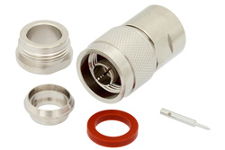 75 Ohm N Male Connector Clamp/Solder Attachment for RG11, RG144, RG216