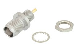 TNC Female Bulkhead Mount Connector Solder Attachment Terminal IP67 Rated