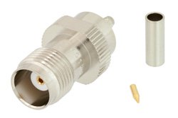 TNC Female Connector Crimp/Solder Attachment for RG316, RG174, LMR-100
