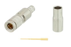 75 Ohm 1.0/2.3 Plug Push-On Connector Crimp/Crimp Attachment for Belden 1855A