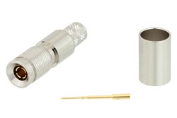 75 Ohm 1.0/2.3 Plug Push-On Connector Crimp/Crimp Attachment for RG6-CATV