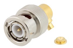 BNC Male Right Angle Connector Solder Attachment for PE-SR405AL, PE-SR405FL, RG405