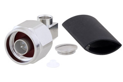 N Male Right Angle Connector Solder Attachment for SPP-250-LLPL, Low PIM