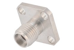 2.92mm母头现场可更换连接器，4孔法兰安装，Pin 0.02英寸，孔距0.340英寸，带金属触点环