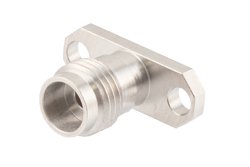 2.4mm母头现场可更换连接器，2孔法兰安装，Pin 0.015英寸，孔距0.481英寸，带金属触点环