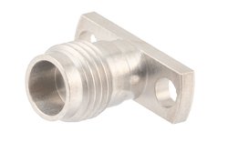 2.4mm母头现场可更换连接器，2孔法兰安装，Pin 0.02英寸，孔距0.400英寸，带金属触点环