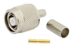 RP-TNC Male Connector Crimp/Solder Attachment for RG55, RG141, RG142, RG223, RG400