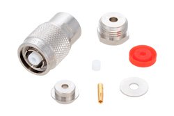 RP TNC Male Connector Clamp/Solder Attachment For RG174, RG316, RG188