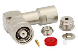 RP TNC Male Right Angle Connector Clamp/Solder Attachment For RG316, RG174, RG188