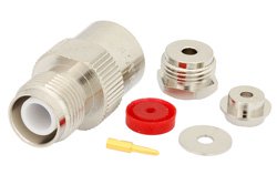 RP TNC Female Connector Clamp/Solder Attachment For RG316, RG174, RG188